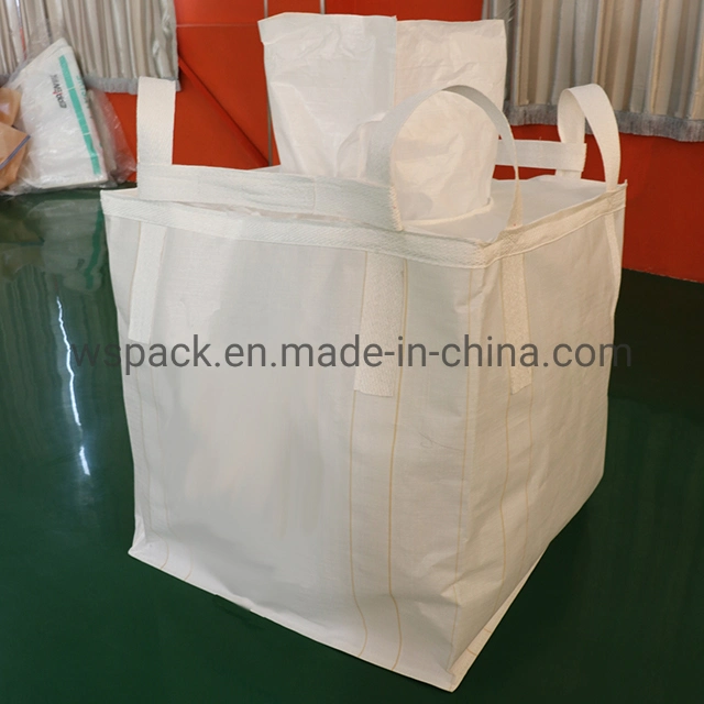 1 Ton Plastic Pellet Wood Particles PP Industrial Waterproof Bulk FIBC Big Jumbo Bags for Packing