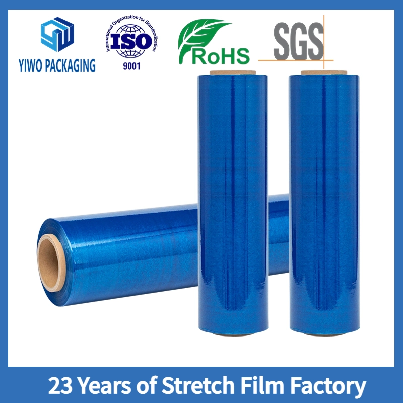 Handy&amp;Machine Plastic Film Blue LLDPE Embalaje de cartón para palets Stretch Película
