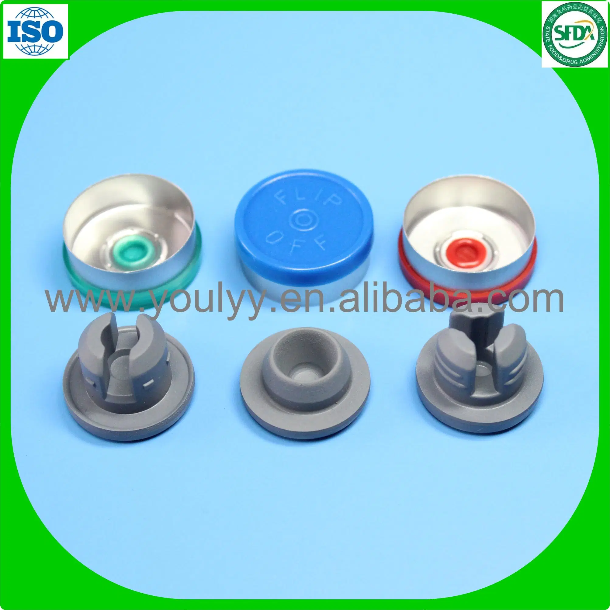 Glass Vials Rubber Stopper Cap