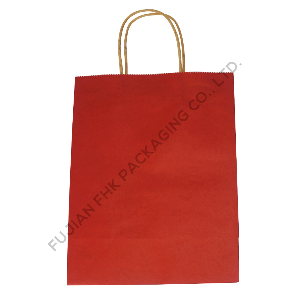 Custom Biodegradable Craft Paper Bags Colorful Printing Recyclable Kraft Paper Bag