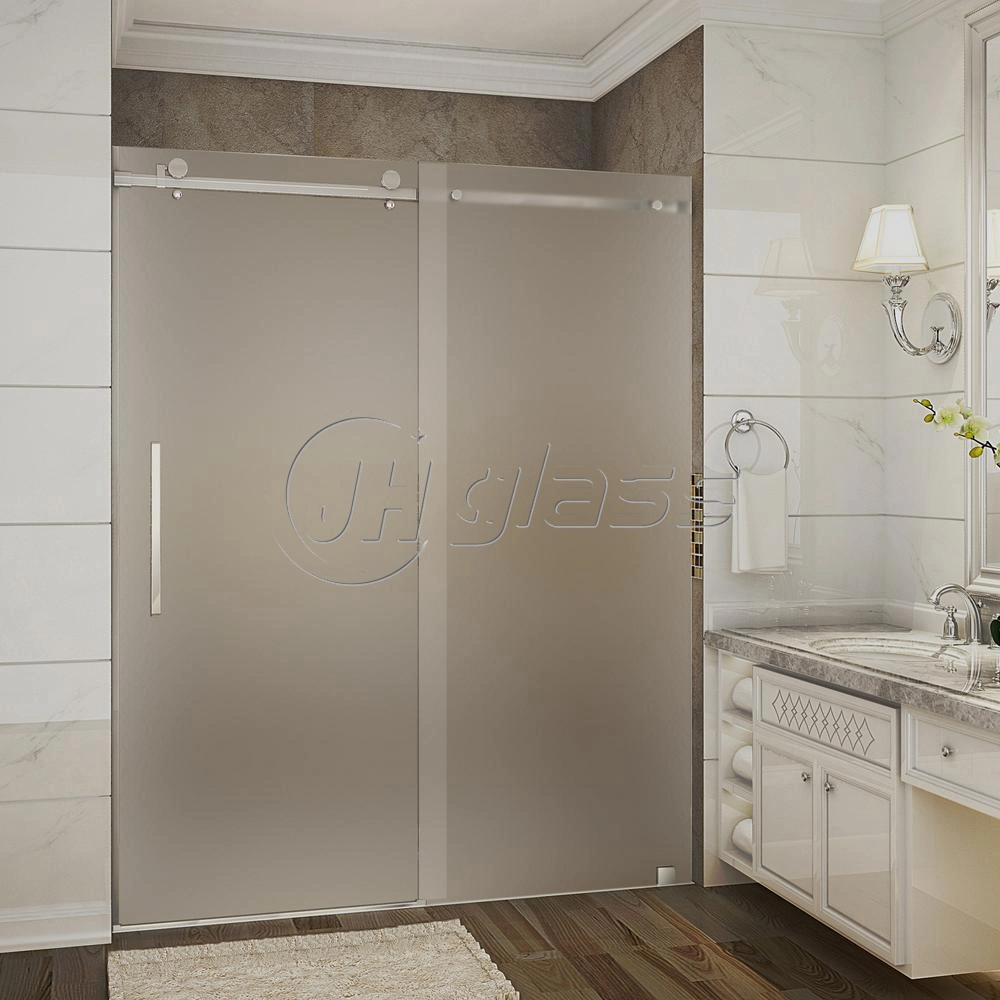 High quality/High cost performance  Polished Customized Shower Room Cubicle Glass Show Folding Bathroom Door