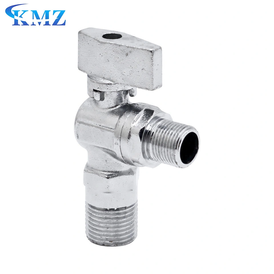 UK Market Factory Wholesale/Supplier High-Quality Flat Handle Brass 2 Way Angle Valve