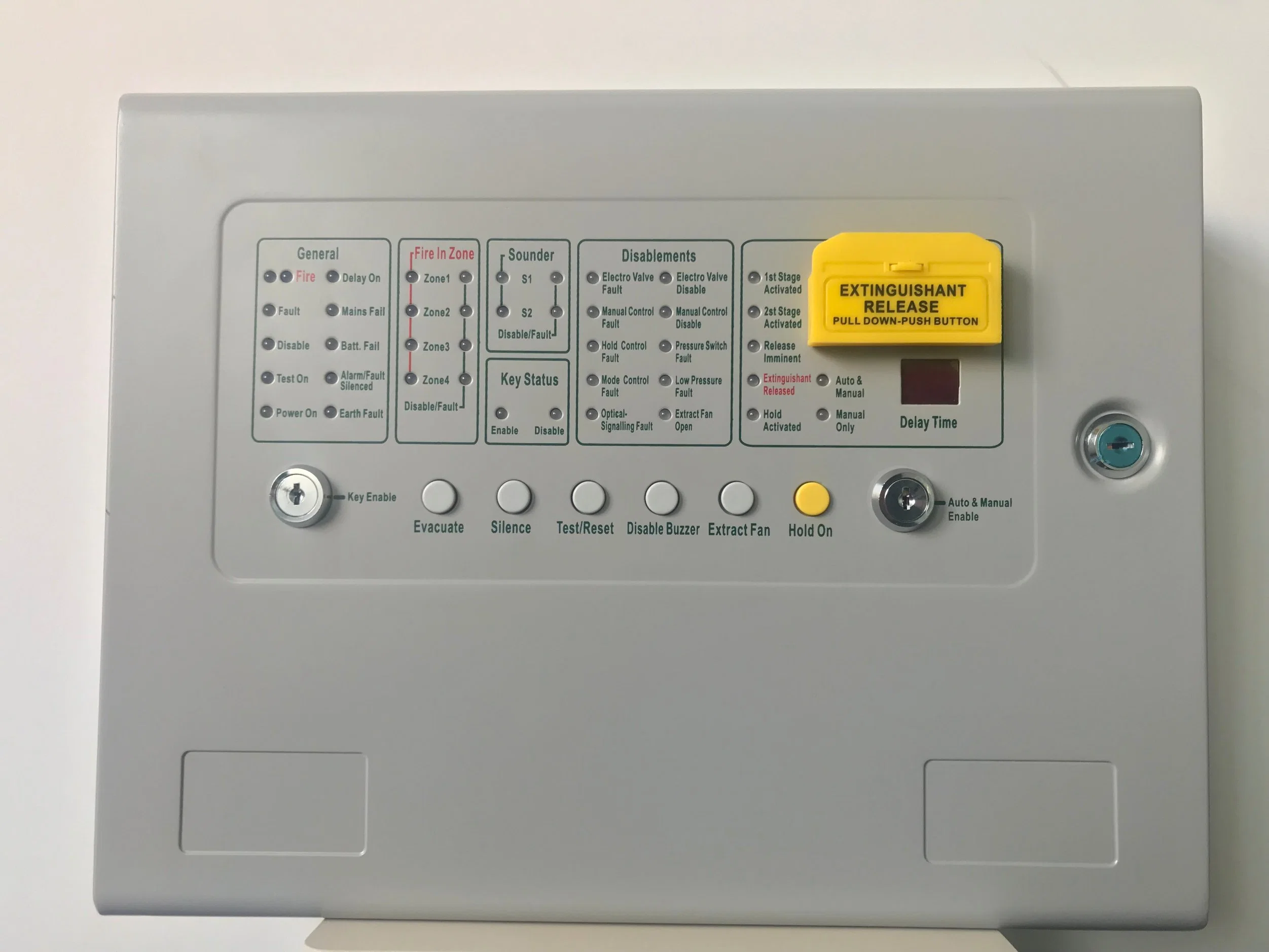 Fácil instalación de sistemas de seguridad alarma de incendio incendio Extinguishant Panel de control