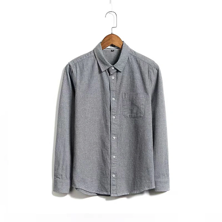 2023 Men's Slim Shirt Long Sleeve Oxford Large Size Casual Wear for Men Formal Work Shirts