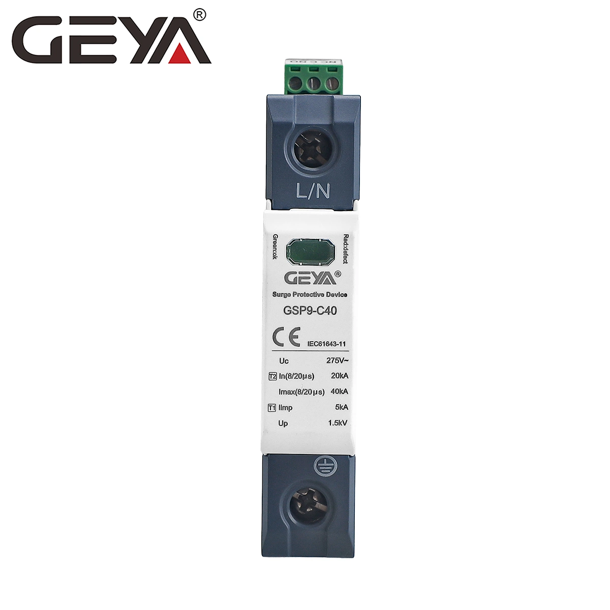 Geya Surge Arrestors Type1+Type2 Single Phase Surge Protection 275V 10ka-160ka