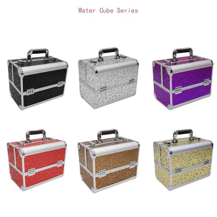 Wholesale/Supplier Aluminum Alloy Makeup Case Double Open Tattoo Nail Beauty Eyelash Toolbox