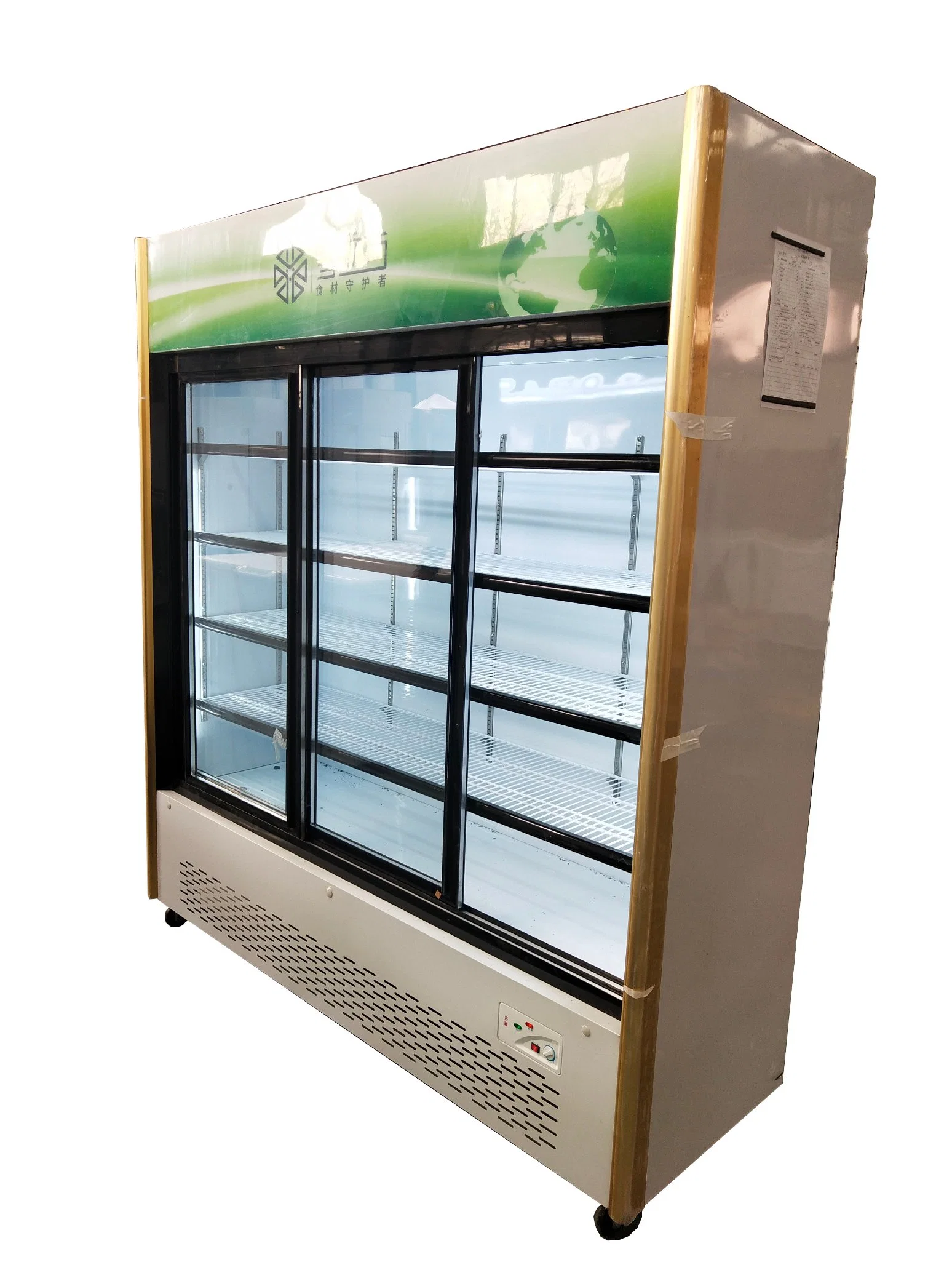 Vertical Glass Door Soft Drink Beverage Display Cooler Showcase Upright Refrigerator