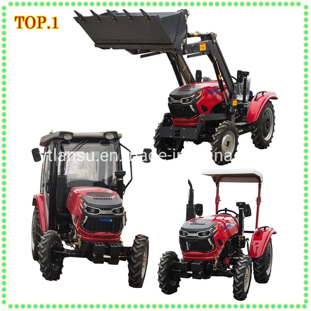 Factory Directly Sale 4 Wheel Drive 70HP Tractor with Front End Loader