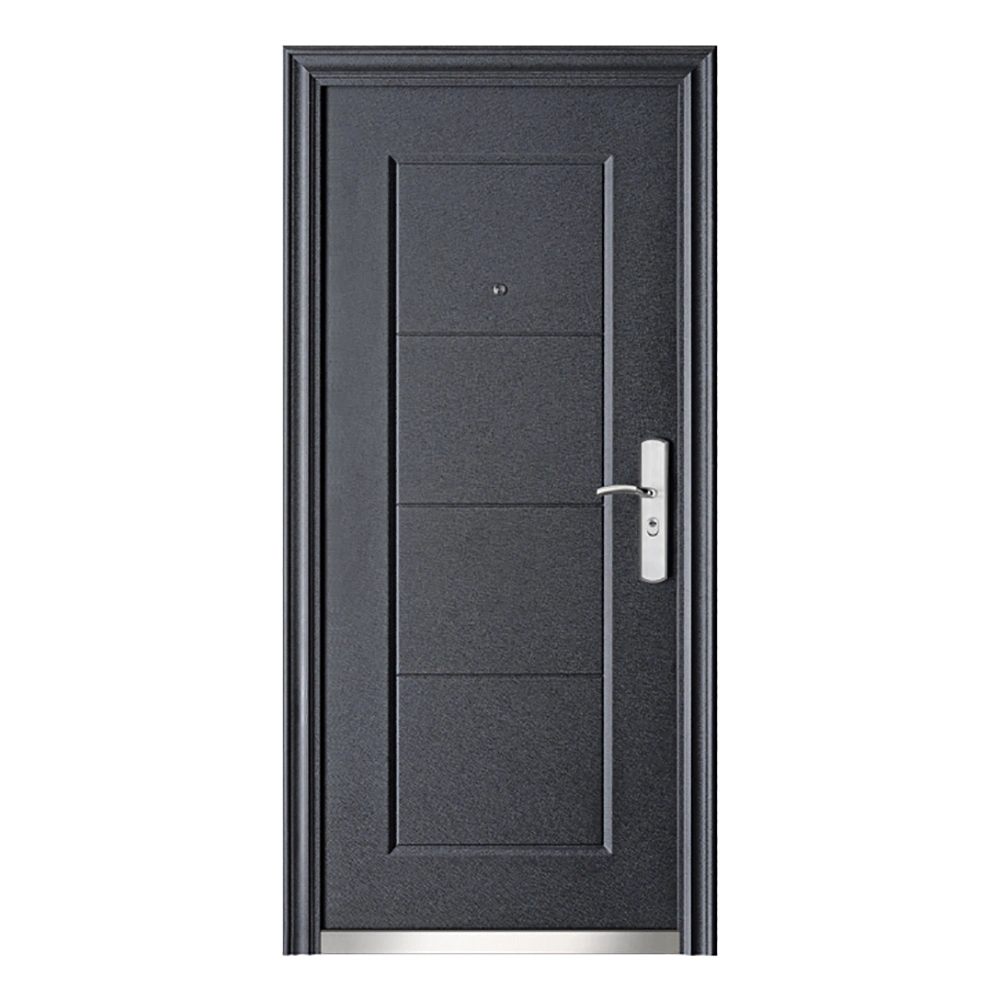 Outside Grey Powder Coated Inside Wood Grain Steel Door