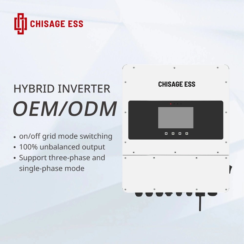 Chisage Ess Factory Price Arc Fault Detection Function Three Phase 6kw on and off Hybrid Inverter