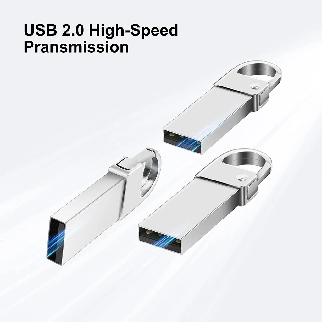 Unidades flash USB Cle Silver de 128 GB com unidade de disco rígido de 64 GB de 32 GB Unidade Mini Pen USB de 16 GB Memoria à prova de água com 8 GB USB Presente chave