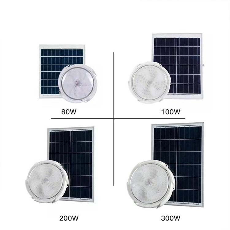 الصين صنعت مصابيح LED السقوف الديكور بالطاقة الشمسية الداخلية المصابيح ضوء سقف LED 100 واط، 200 واط، 300 واط، ضوء سقف يعمل بالطاقة الشمسية داخلي