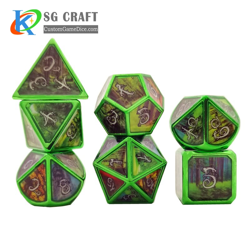 Cheap Factory Wholesale/Suppliers Customized Polyhedral Casino Dice Sets Metal Adult Game Dice Metal Dice Set Dnd