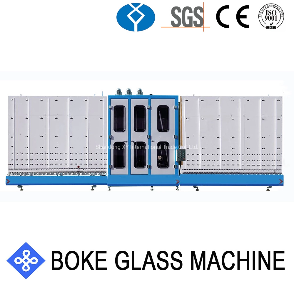 Procesamiento automático de vidrio vertical Limpieza Lavadora y secadora con CE