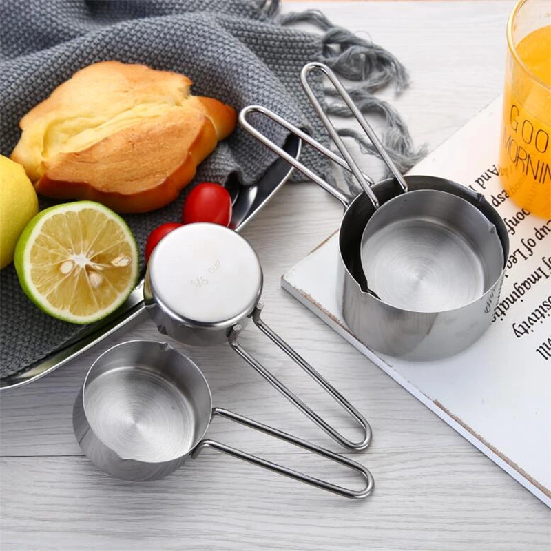 Professional Stainless Steel Grade Measuring Cups for Measuring Dry or Liquid Ingredients Wbb15944