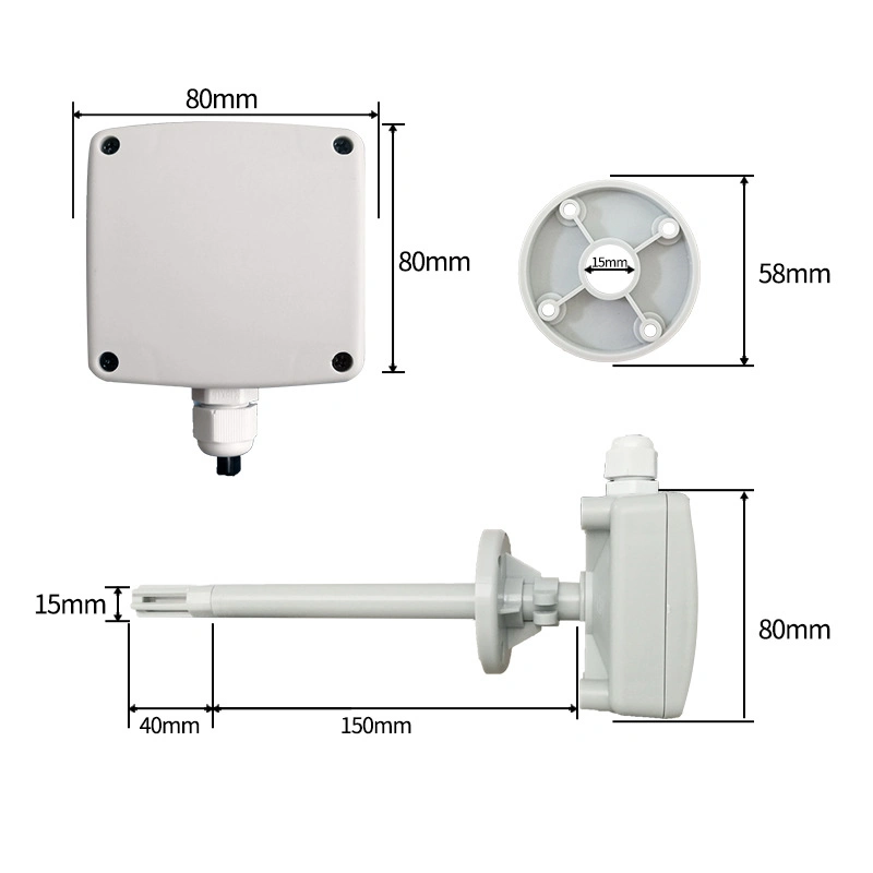 LCD Display Analog 0-5V Duct Pipe Insertion Temperature Humidity Sensor Price