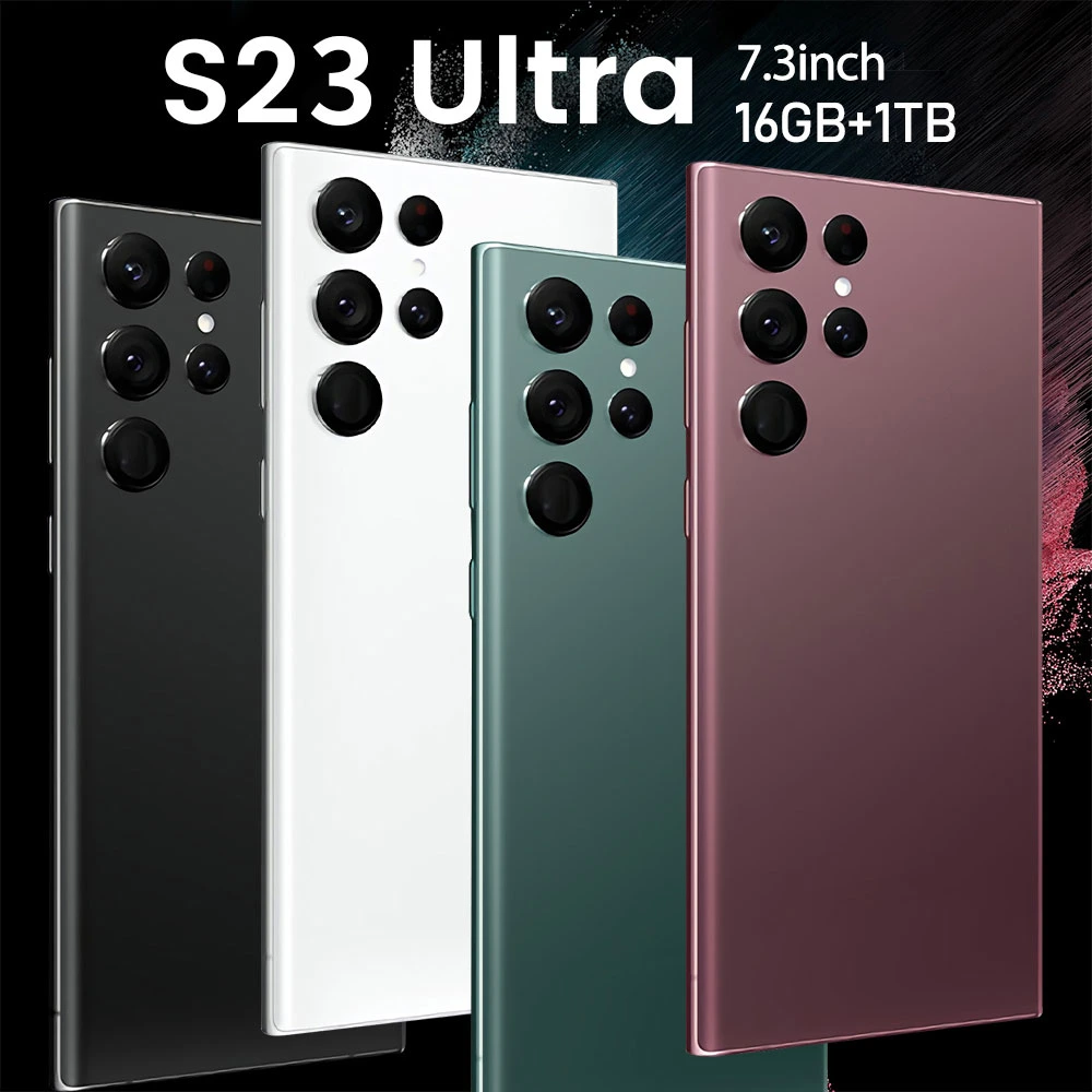 هاتف محمول عالمي S23 Ultra 16+1 تيرابايت أصلي 5G هاتف ذكي بشاشة 6.8 بوصة هواتف خلوية