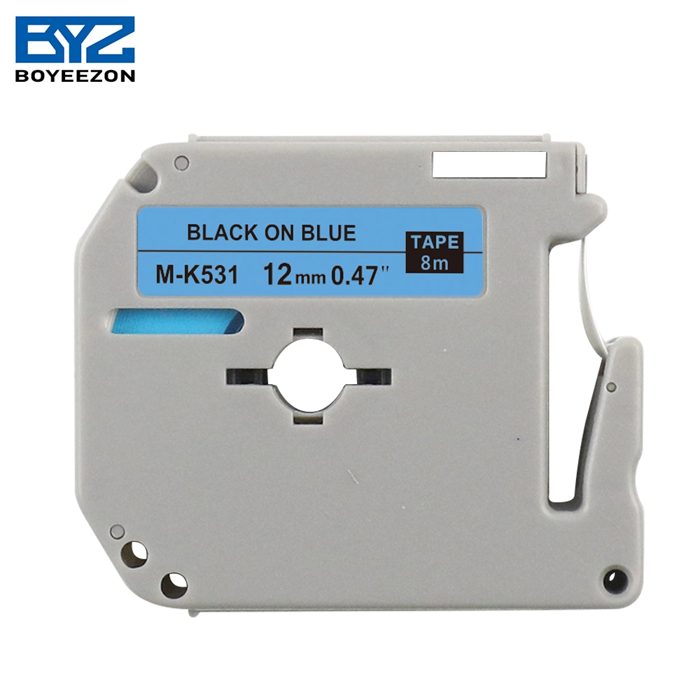 M-K531 Black on Blue 12mm*8m Compatible Brother Mk Compatible Label