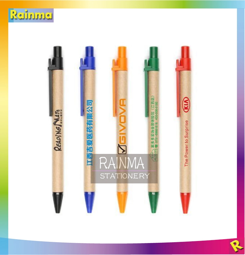 Wholesale Paper Craft Ball Pen Logo Pen for Advertising Gift Pen