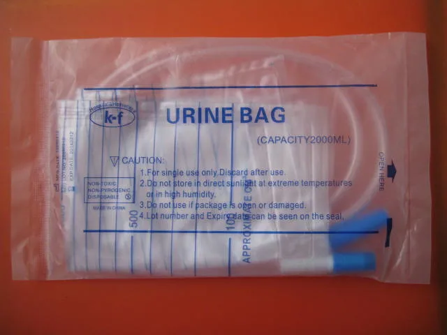 Sac à urine adulte jetable de 2000 ml.