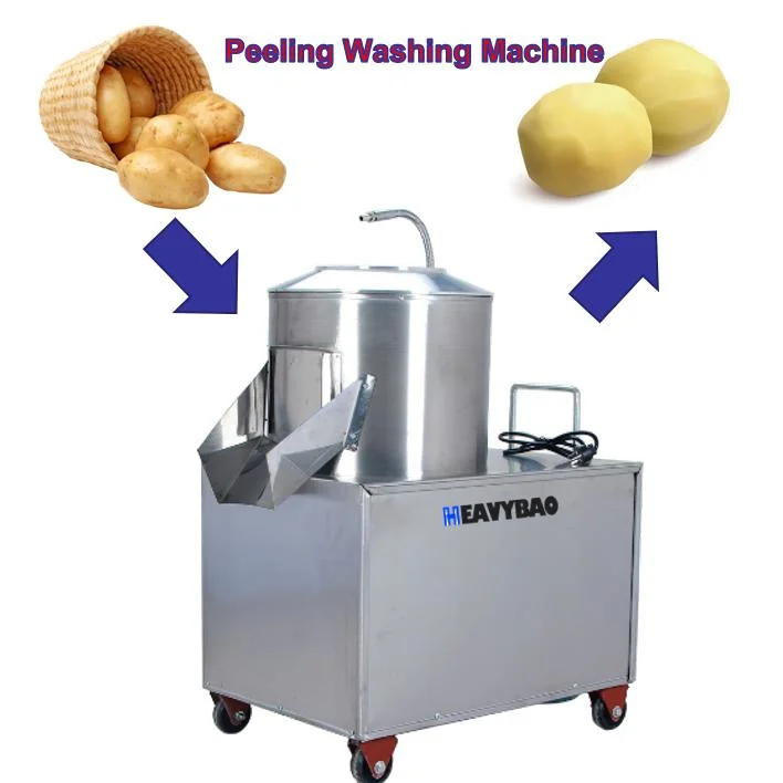 Heavybao Industrial Fruit Vegetable Skin Peeler Electric Potato Carrot Peeling Washing Machine for Restaurant