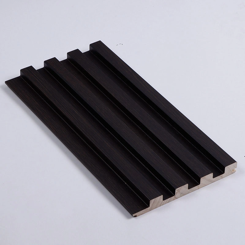 Interior Siding Indoor Modern Vertical Black Wood Slate Feature Side Wall Slats for Walls Coloured on Bathroom Fluted Panels Solid/Rigid Core Flute Panel