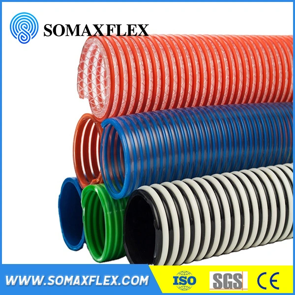 3/4 to 8 Inch PVC Plastic Helix Spiral Reinforced Water Suction Hose