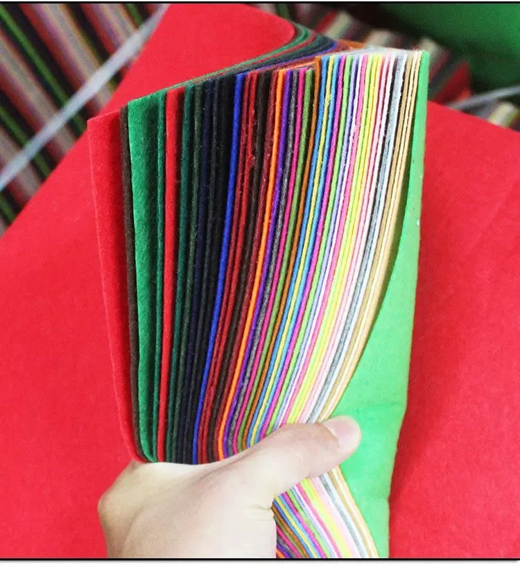 Recycled Eco-Friendly Rainbow Colors Wool Felt Fabric Roll Polyester Soft Felt Nonwoven Sheet