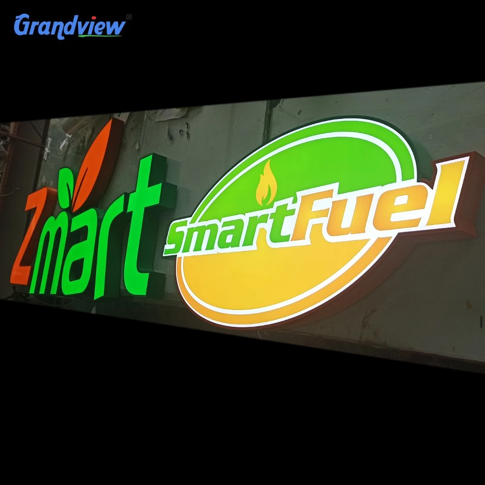 Pixel Frontlit personalizado resistente al agua LED y el logotipo de carta para firmar Nombre Tienda Board/ gran signo de LED de exterior