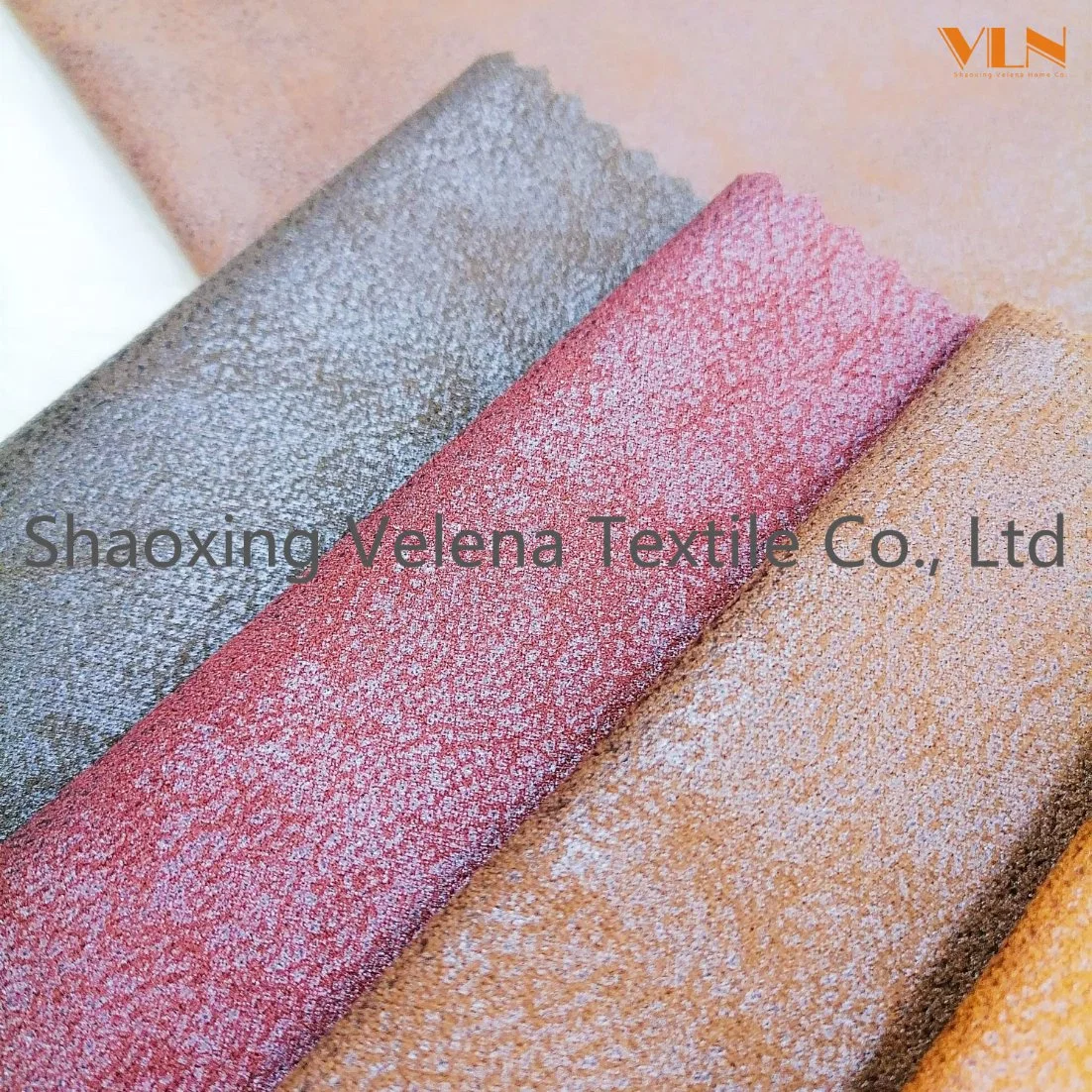 Original Factory Technology Leather Suede Fabric Dyeing with Bronzing Upholstery Furniture Sofa Textile Fabric