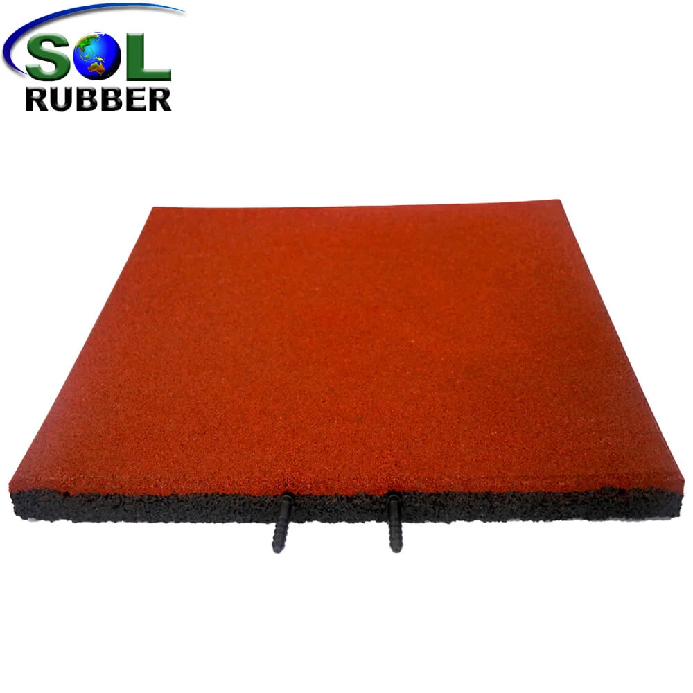 Sol Rubber Safety Protection Outdoor Playground Floor Tile Rubber Mat