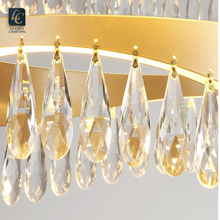Indoor Decoration Antique Brass Modern Crystal Pendant Light