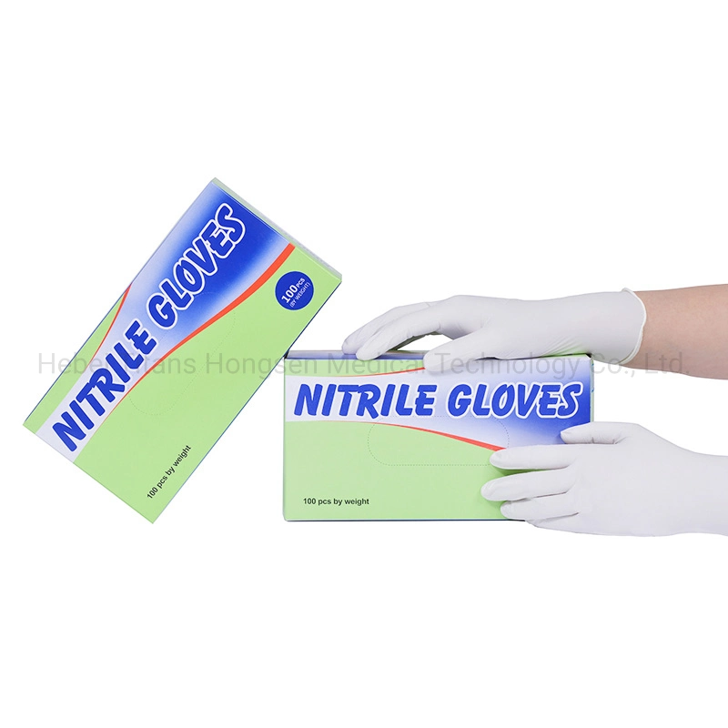 Titanfine Disposable Rubber Powder Free Dental White Nitrile Hand Gloves