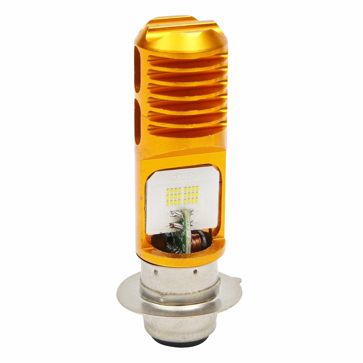 Farol LED para motociclos 12V H4 luz dos faróis de máximos/médios P15D Acessórios automáticos à prova de água para lâmpada, brancos