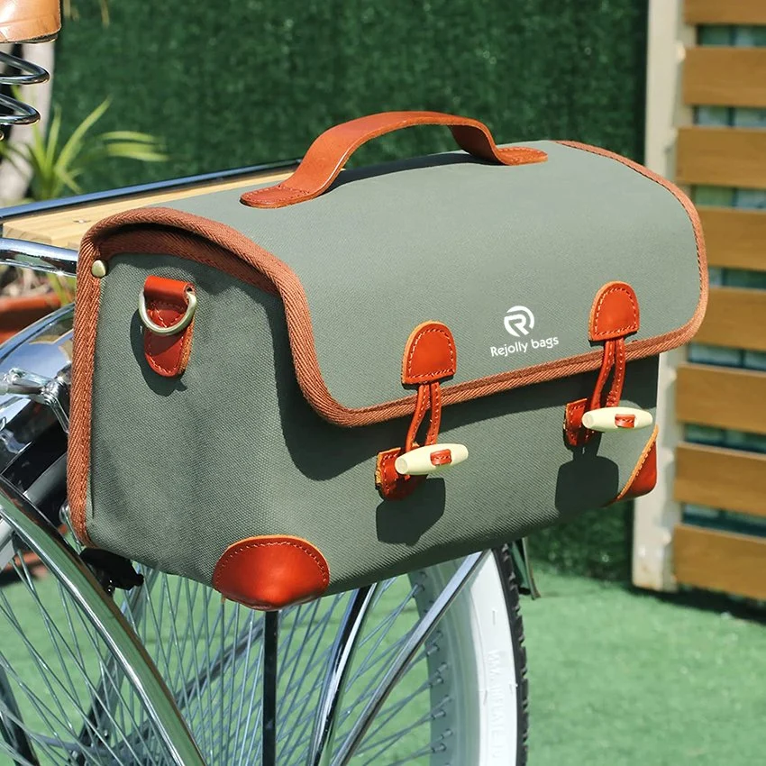 Полотно Bike Подкрученные Bag велосипед задней стойке Pannier девочек плечо Messenger дамской сумочке