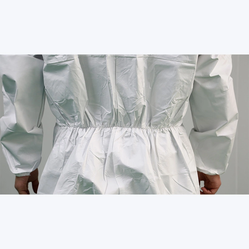 Disposable Coverall Waterproof Breathable Protective Work Suits White Medical Protective Clothing