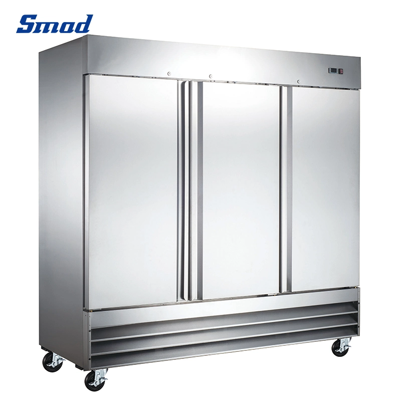 23cuft Smad puerta sólida de control de temperatura electrónico cocina nevera equipo