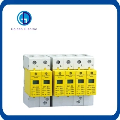 Three Phase Surge Arrester 1p 2p 3p 3p+N 20ka 385V AC Surge Lightning Protector Protection Device