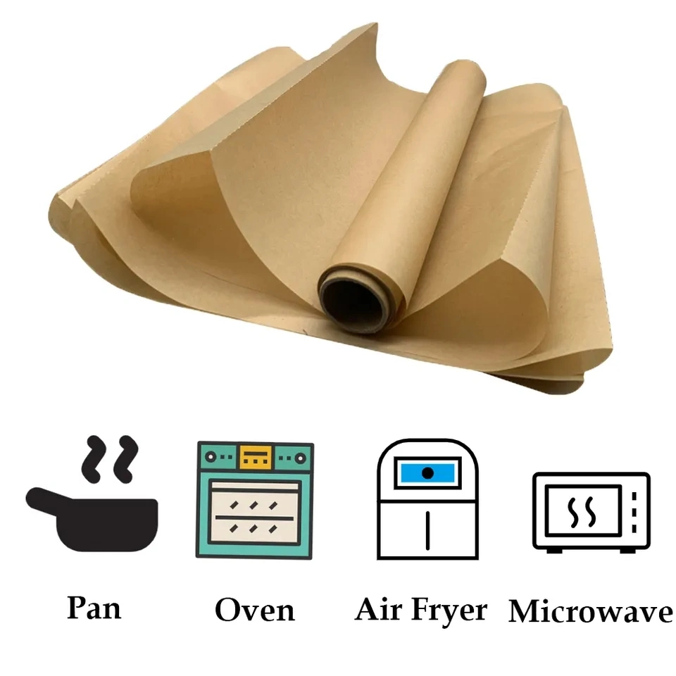 Silicone Oil Proof Parchment Paper for Baking Barbecue Paper Sheets Freezer Paper Natural Color for Air Fryer Bakeware