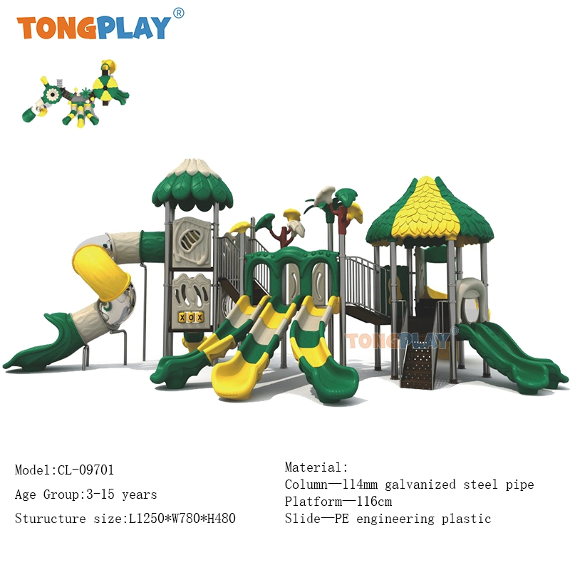 Amusement Park Outdoor Game Plastic Slide Playground Equipment for Kids