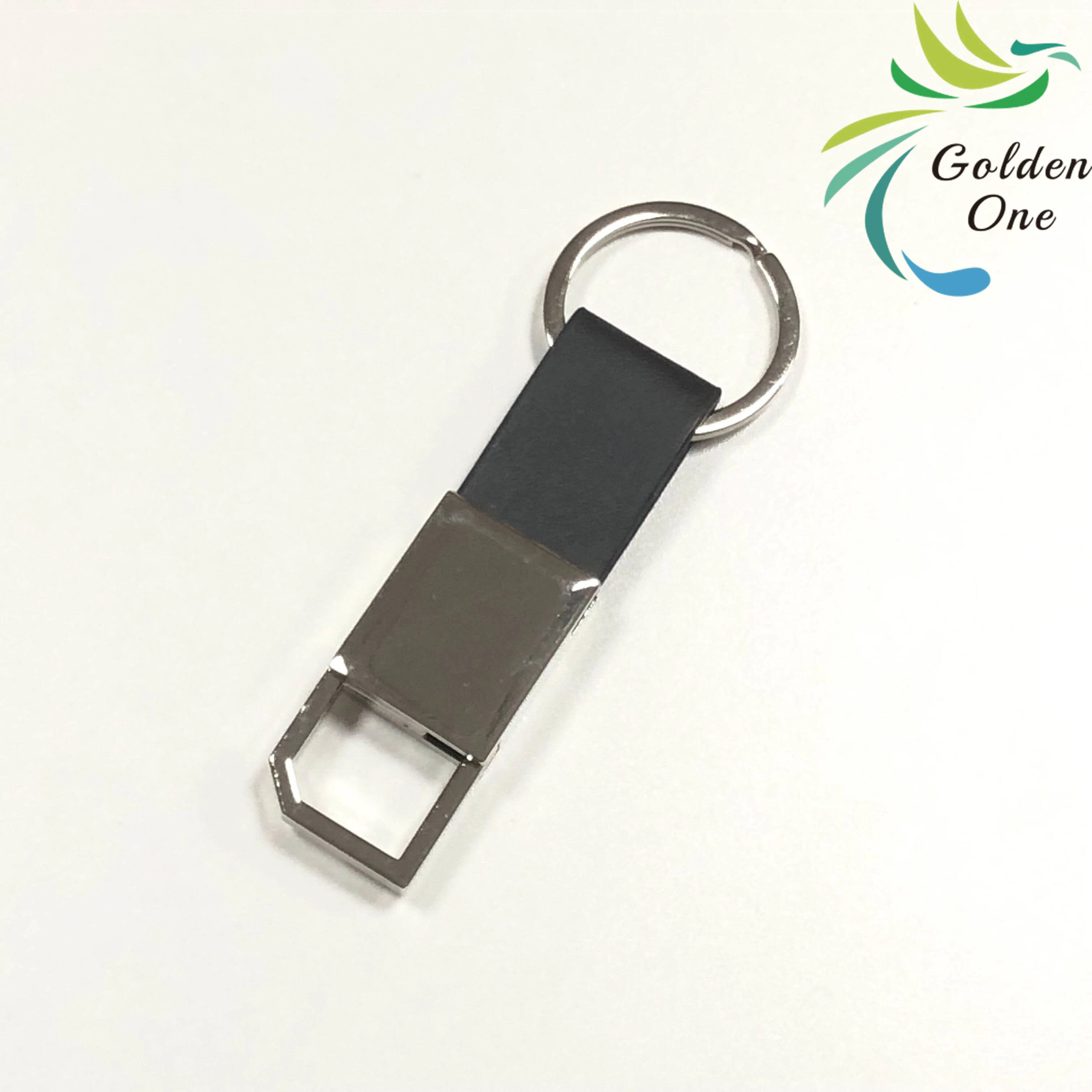 Special Design Custom Printed & Epoxy Logo Leather Keychain