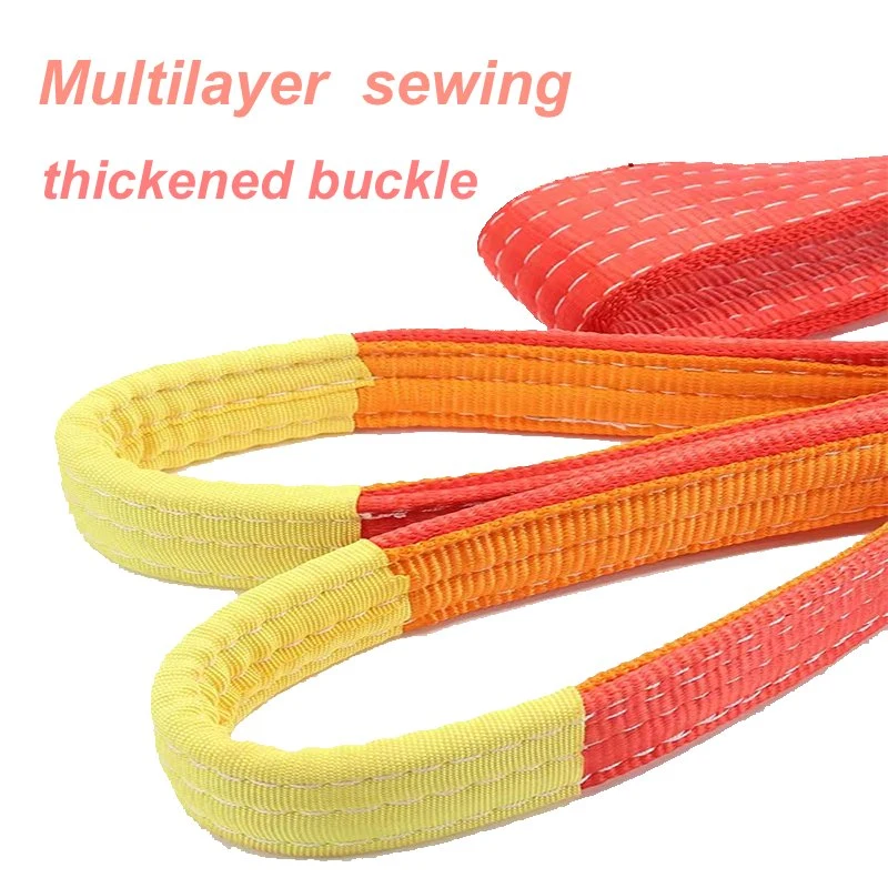 100% Polyester Eye-Eye Lifting Belt Made in China Material Handling Industrial Lifting