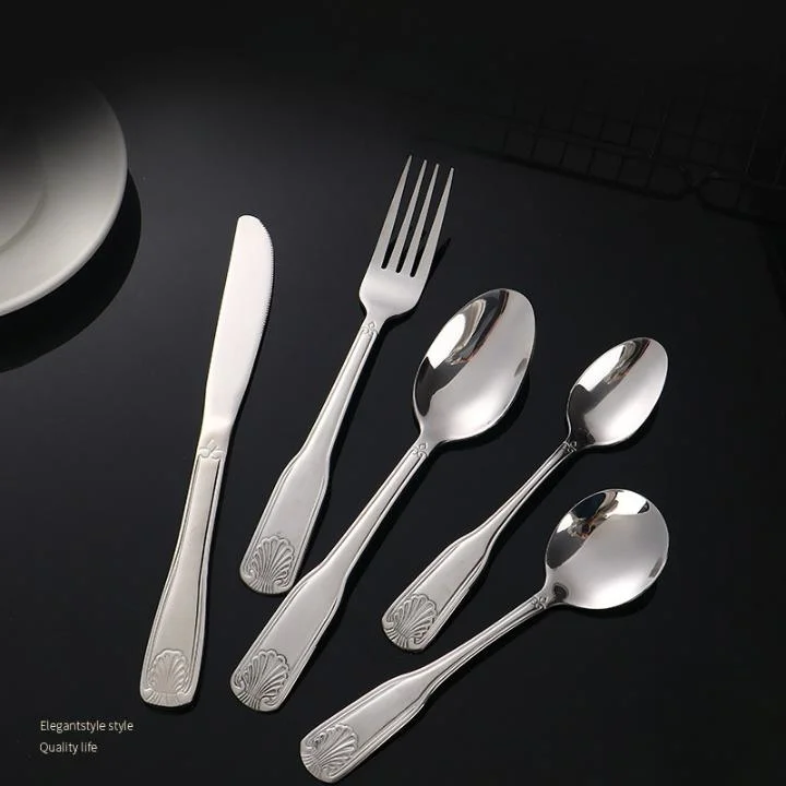 Sale Stainless Steel Shell Table Knives Commercial Quality Silverware Dinner Knife