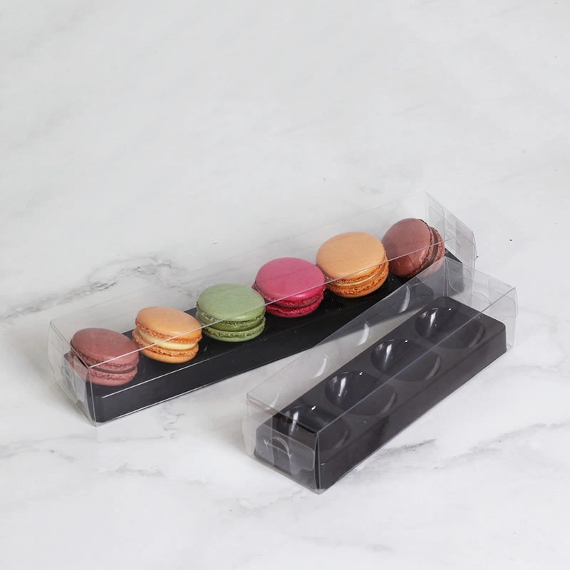 Food Packaging Blank Clear Plastic Outer box with Inner Blister Tray for Macaron(cookie package)