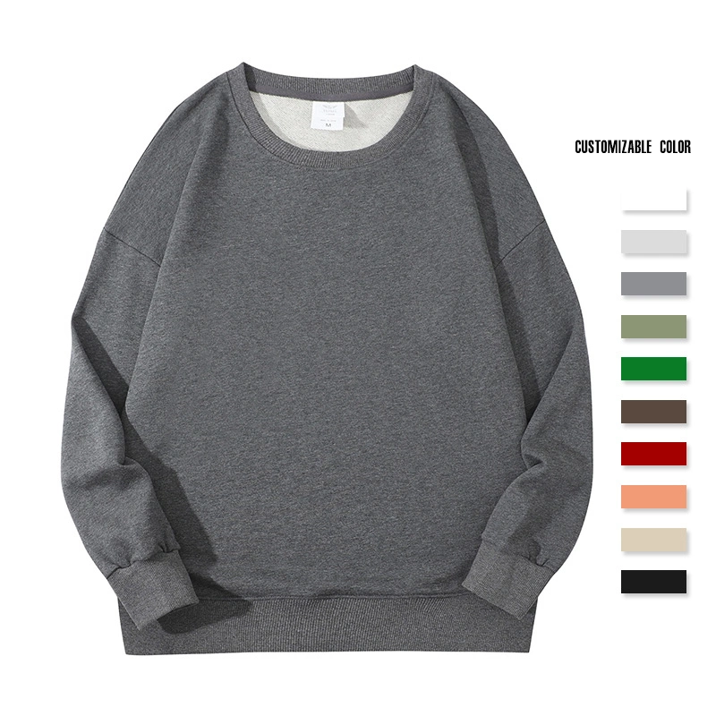 Promotional Custom Hoodie Sports Plain Crew Neck 100% Cotton Sweatshirt for Women