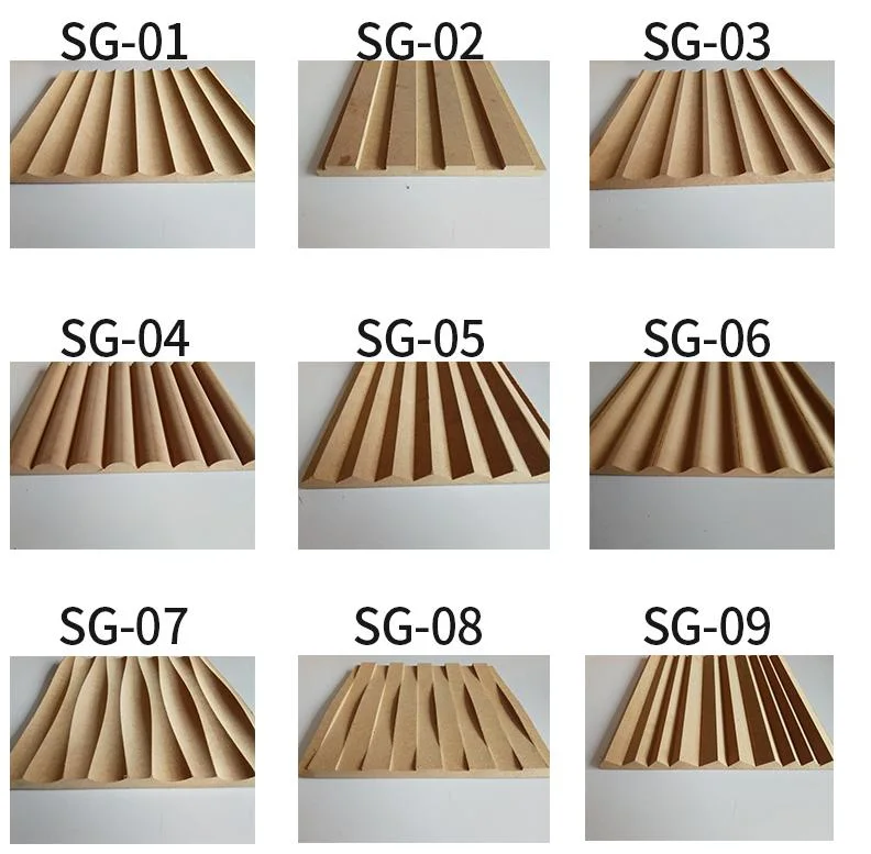 Veneer Wood Panels 3D Wall Panel Groove MDF Decorative Panels