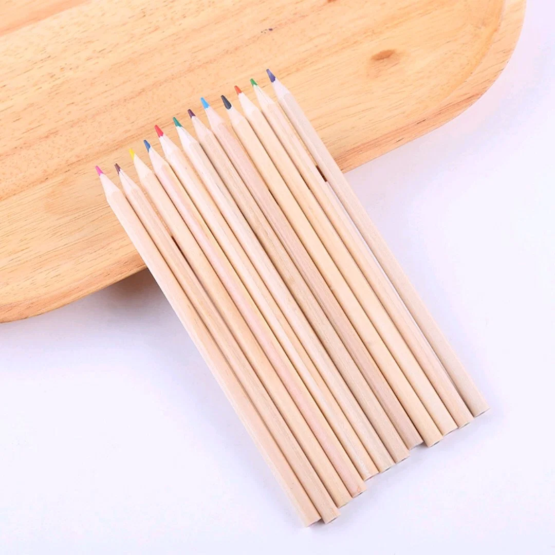 12PCS Colour Pencils Set Wooden Pencil Box with Ruler Sharpener