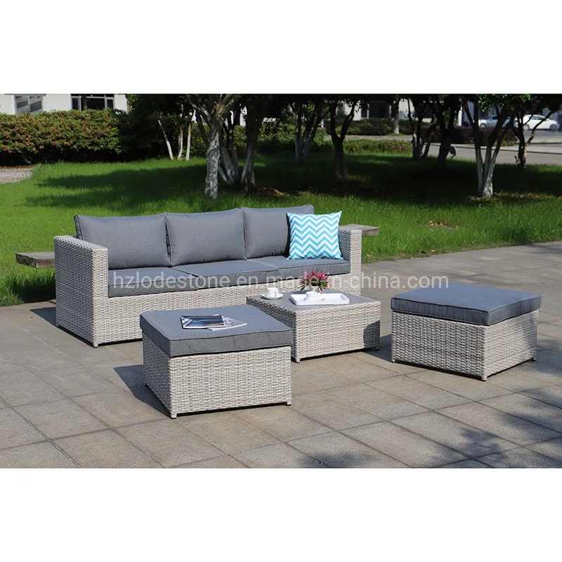 Hot Sale Luxury Outdoor Rattan Furniture Garden Sofa Set with Waterproof Cushion