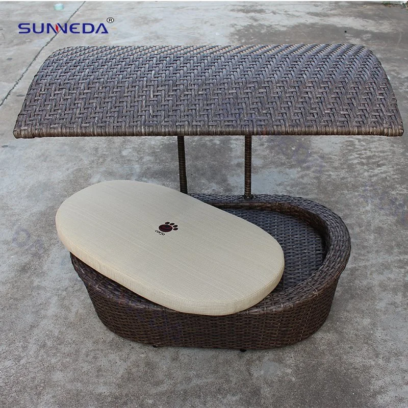 China de fábrica Sunneda personalizado mayorista Jardín al aire libre Piscina Cute Pet cama con dosel