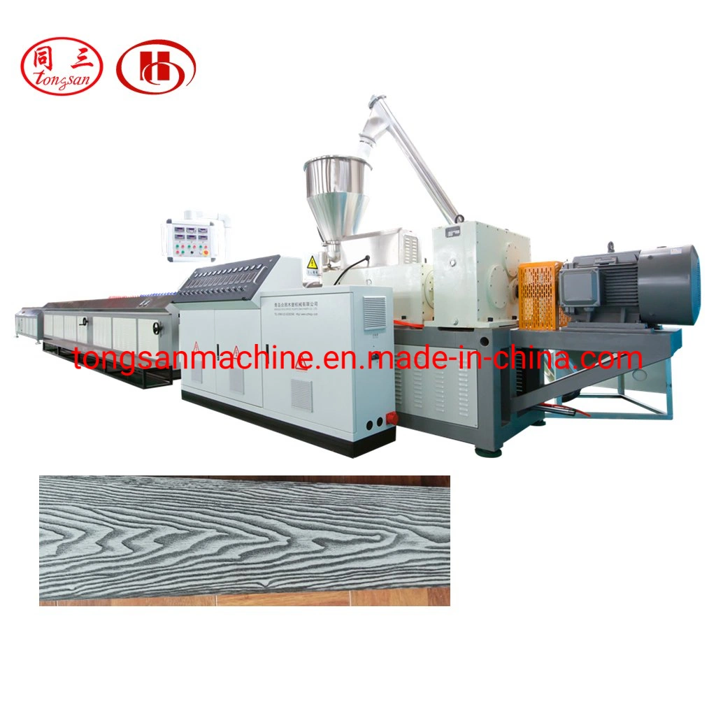 Sanding Brushing Treatment Online Embossing PE WPC Decking Machine Manufacturer